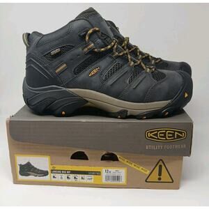 KEEN Utility Footwear Lasing Mid WP Men's Steel Toe Shoes Sz 12EE Wide New Box